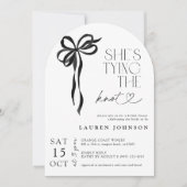 Black Bow Sie bindet das QR-Brautparty des Knotens Einladung (Vorderseite)
