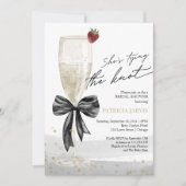 Black Bow Sie bindet den Brunch von Knot Bridal Einladung (Vorderseite)