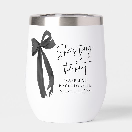 Black Bow Sie bindet den Knoten Bachelorette (Rückseite)