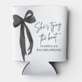 Black Bow Sie bindet den Knoten Bachelorette Dosenkühler (Vorderseite)