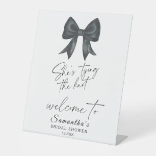 Black Bow Sie bindet den Knoten Bridal Willkommen Sockelschild