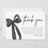 Black Bow Sie bindet den Knoten Dankeschön Karte (Vorderseite)