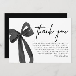 Black Bow Sie bindet den Knoten Dankeschön Karte