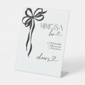 Black Bow Sie bindet den Knoten Mimosa Bar Sockelschild (Vorderseite)