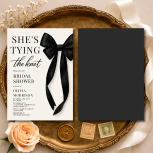Black Bow - Sie heiratet: Brautparty Einladung