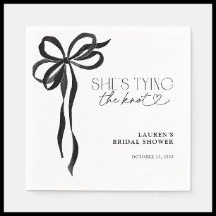 Black Bow - Sie heiratet: Brautparty Serviette