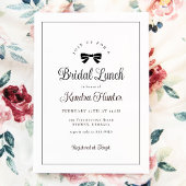 Black Bow Simple Elegant Bridal Dusche Einladung