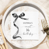 Black Bow Sweet 16 Geburtstagsparty Serviette