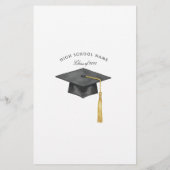 Black Bow Tassel Graduation Advice and Wishes Card (Rückseite)