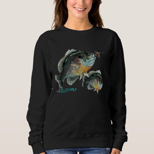 Black Bow Tie Bluegill Fishing  Panfish Jig Fly Fi Sweatshirt (Vorderseite)