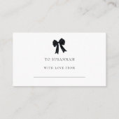 Black Bow Tying The Knot Display Shower Begleitkarte (Rückseite)