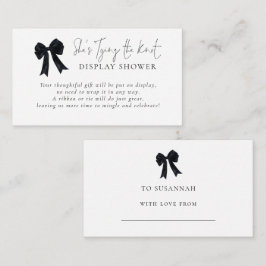 Black Bow Tying The Knot Display Shower Begleitkarte