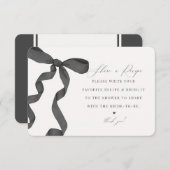 Black Bow Tying the Knot Share a Recipeinsatz Begleitkarte (Vorne/Hinten)