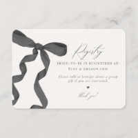 Black Bow Tying the Knoten Registry Einladung einf