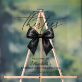 Black Bow Tying Up Her Thirties 40th Birthday Acrylschild (Neutral)