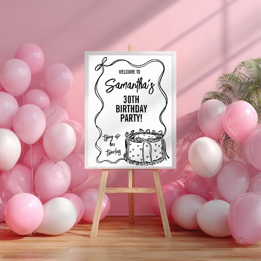 Black Bow verbindet ihre Zwanziger 30. Geburtstag Poster