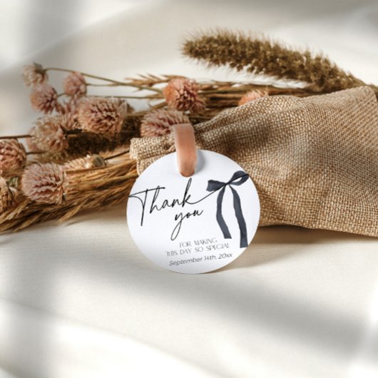 Black Bow Vielen Dank Brautparty Gothic Gefallen Geschenkanhänger