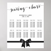 Black Bow Wedding Chart Poster 16x20 (Vorne)