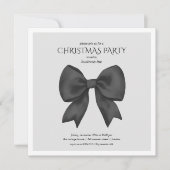 Black Bow Weihnachtsfeier Einladung (Vorderseite)