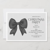Black Bow Weihnachtsfeier Einladung (Vorderseite)