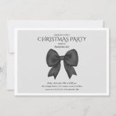 Black Bow Weihnachtsfeier Einladung (Vorderseite)