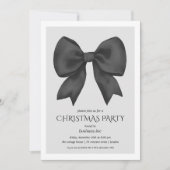Black Bow Weihnachtsfeier Einladung (Vorderseite)