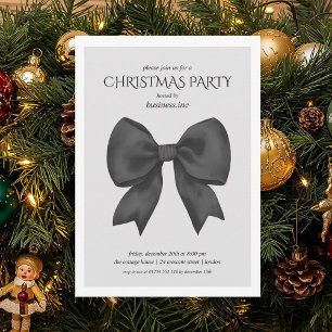 Black Bow Weihnachtsfeier Einladung