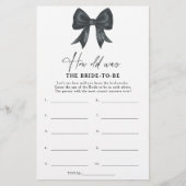 Black Bow Wie alt war die Braut, um Spiel zu werde (Vorderseite)