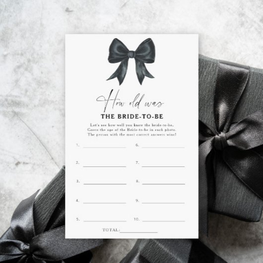 Black Bow Wie alt war die Braut, um Spiel zu werde