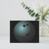 Black Bowling Ball Postcard Postkarte (Stehend Vorderseite)