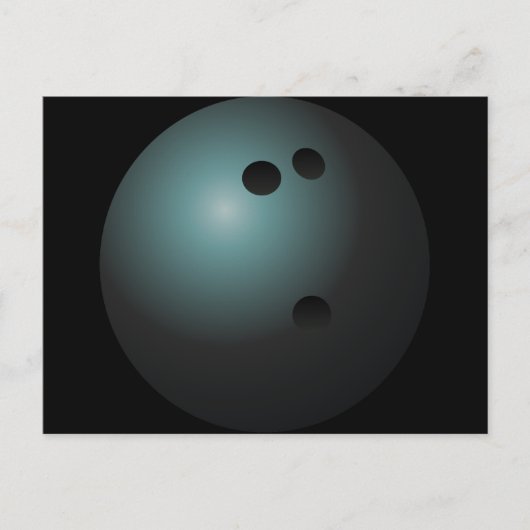 Black Bowling Ball Postcard Postkarte (Vorderseite)