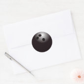 Black Bowling Ball Runder Aufkleber (Umschlag)