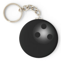 Black Bowling Ball Schlicht Simple Key Chain