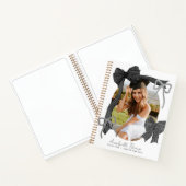 Black Bows Photo Graduation Guest Book Notizblock (Innenseite)
