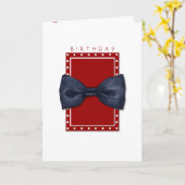 Black Bowtie Birthday Card Karte (Gelbe Blume)