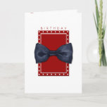 Black Bowtie Birthday Card Karte<br><div class="desc">Farbige Bleistiftzeichnung einer Krawatte aus schwarzem Bogen,  ihre schlichten,  eleganten Linien,  die perfekt für eine Einladung zum Party,  eine Geburtstagskarte,  Hallo an einen besonderen Freund,  oder als Geschenk für den Vatertag! Entspricht auch der</div>