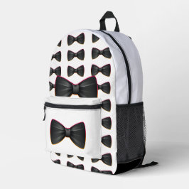 Black Bowtie Kids School Travel Book Bag Bedruckter Rucksack