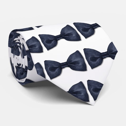 Black Bowtie Krawatte (Gerollt)