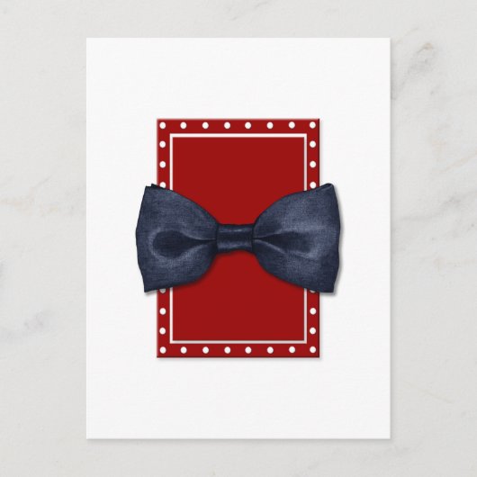 Black Bowtie Postkarte (Vorderseite)