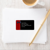 Black BowTie Red Address Label Adressaufkleber (Insitu)