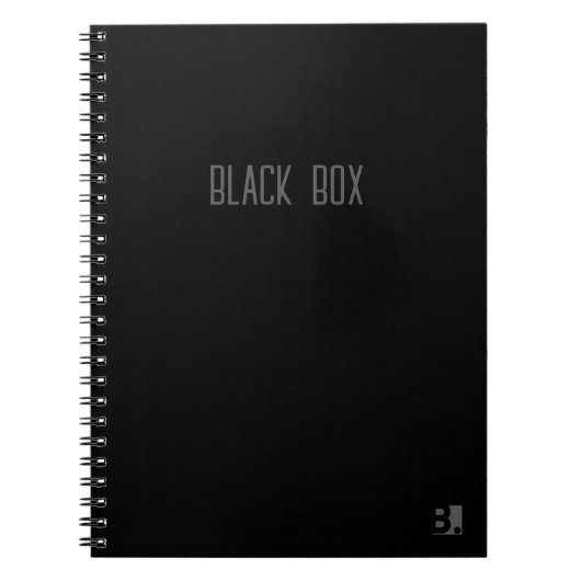 Black Box - Typografie Notizbuch Notizblock (Vorderseite)