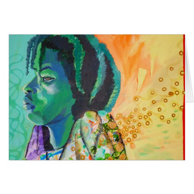 Black Boy Dreaming Card (Vorderseite (Horizontal))