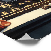 Black Boy Gazing am Weihnachtsabend City Lights Poster (Ecke)