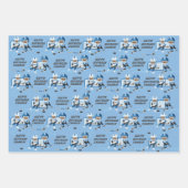 Black Boy Hockey Personalisiert Geschenkpapier Set (Vorderseite 3)