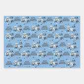 Black Boy Hockey Personalisiert Geschenkpapier Set (Vorderseite)