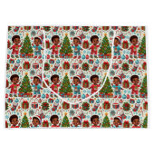 Black Boy Holiday Joy Geschenktasche Große Geschenktüte (Vorderseite)