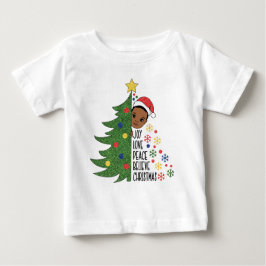 Black Boy Melanin Boys Weihnachts Weihnachts-Weihn Baby T-shirt