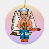 Black Boy Sailor Keramik Ornament (Vorne)