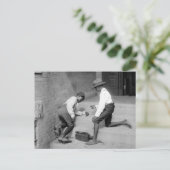 Black Boys Shooting Craps 1901 Postkarte (Stehend Vorderseite)
