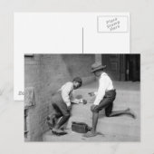 Black Boys Shooting Craps 1901 Postkarte (Vorne/Hinten)